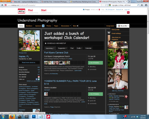 Register for events at our MEETUP site
