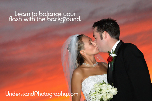 balance your flash sunset portrait