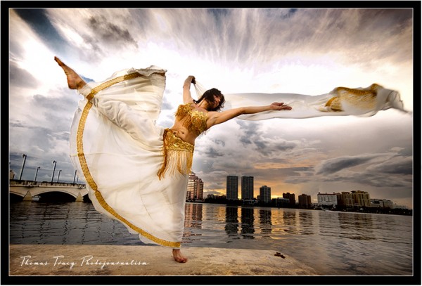 dancer on beach